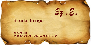 Szerb Ernye névjegykártya